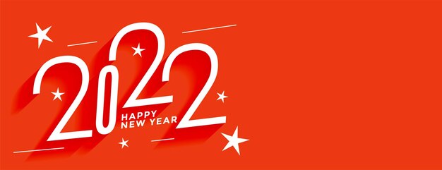 2022 feliz ano novo celebração feriado banner design