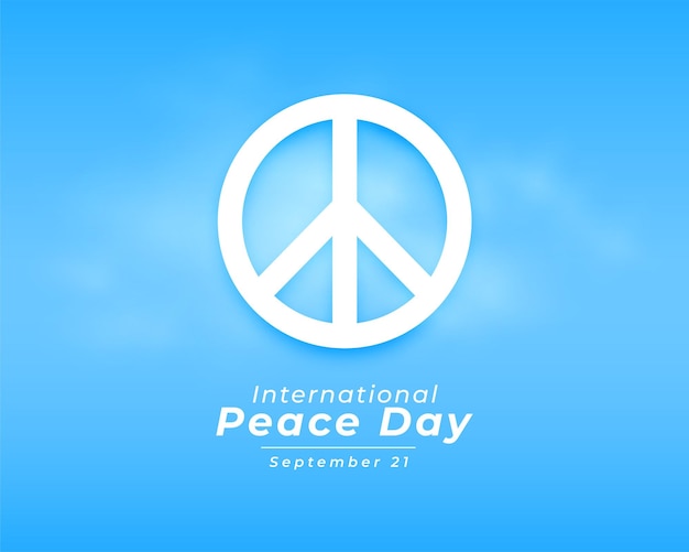 21 de setembro fundo do dia mundial da paz para esperança social ou fé vetor