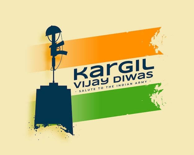 26 de julho fundo de sucesso de kargil vijay diwas com bandeira indiana