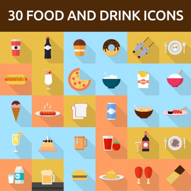 30 alimentos e bebidas ícones