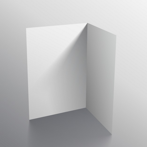 3d branco mockup cartão de papel preto