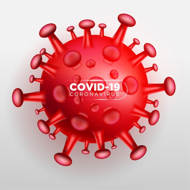 Vetor grátis 3d covid coronavirus