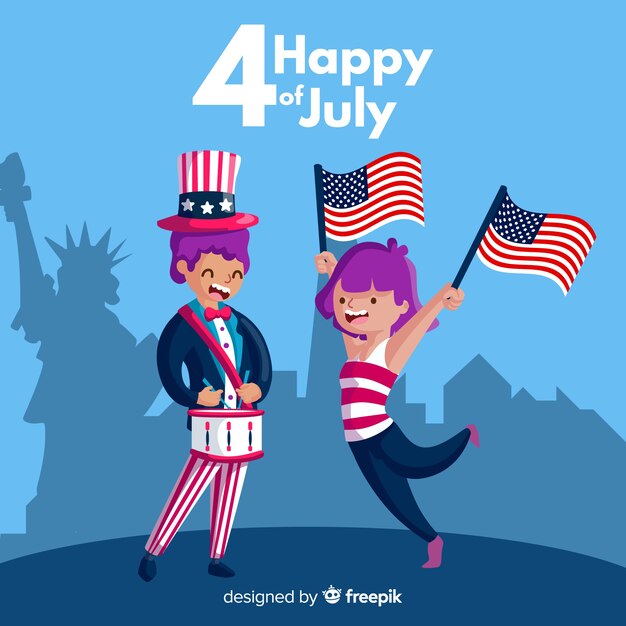 4 de julho - fundo do dia da independência