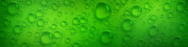 A água de condensação cai na chuva de fundo verde