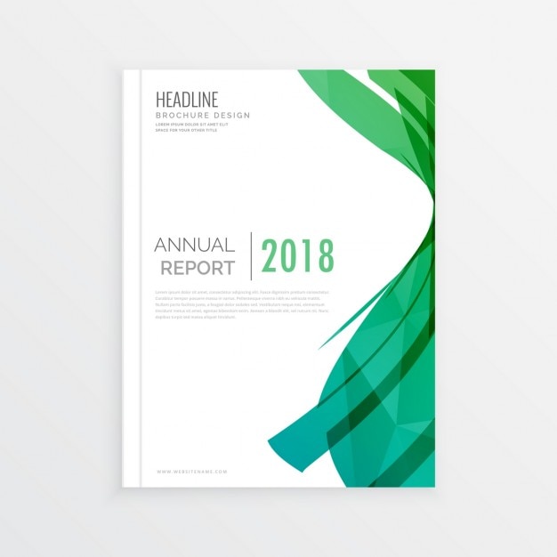 A página abstract moden projeto capa de revista tema verde relatório abrangem annial brochura mínima
