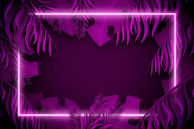 Abaixo de luzes de néon abstratas