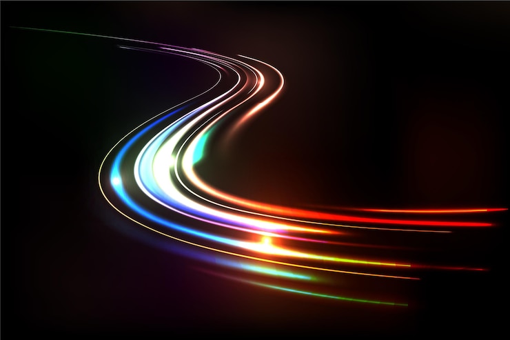 Vetor grátis abaixo de luzes de néon abstratas