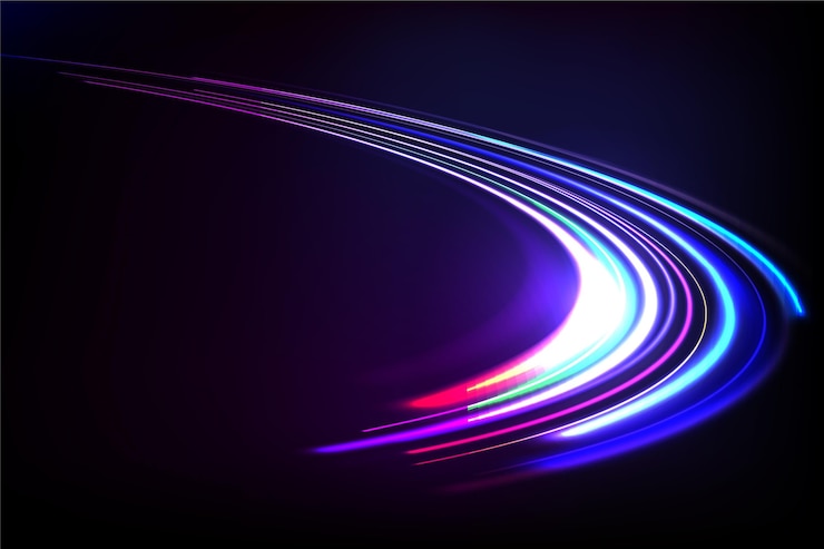Vetor grátis abaixo de luzes de néon abstratas