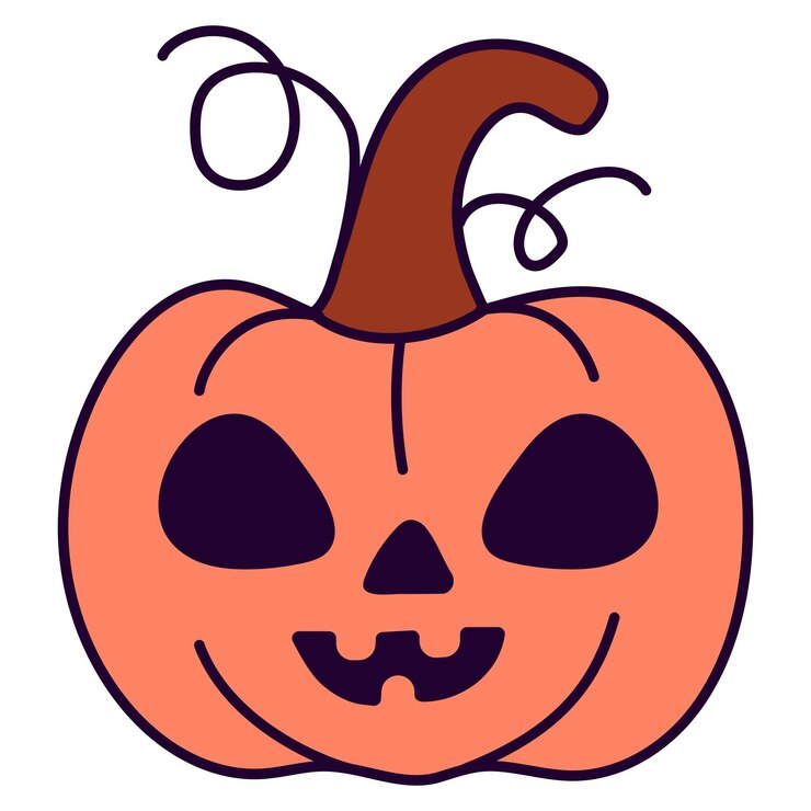 Vetor grátis abóbora de halloween com grandes olhos ícone