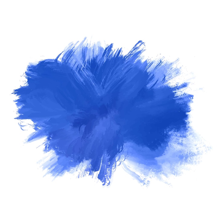 Vetor grátis abstração de pincel de aquarela azul em fundo branco