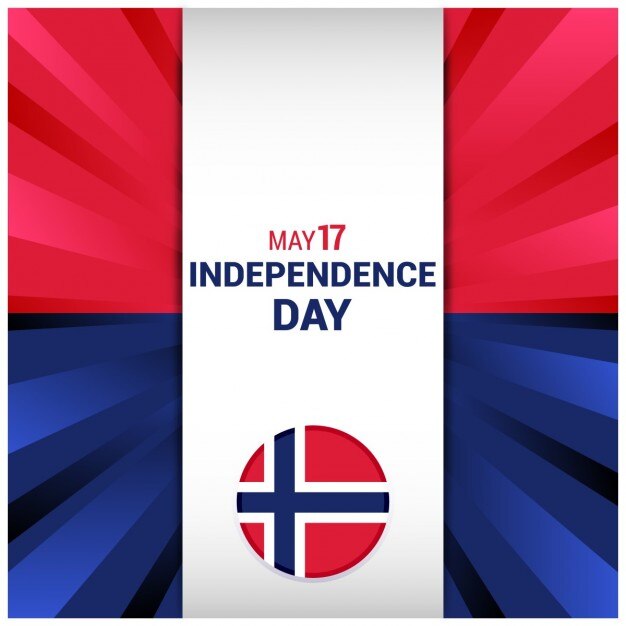 Vetor grátis abstract dia da independência de noruega