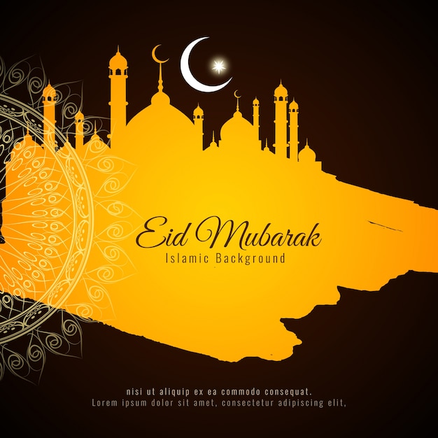 Abstract eid mubarak design de fundo religioso