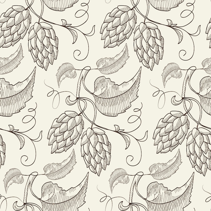 Vetor grátis abstract natural botanical sketch seamless pattern
