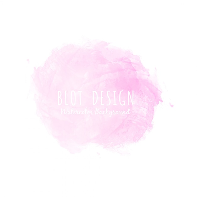 Abstract pink watercolor blot design