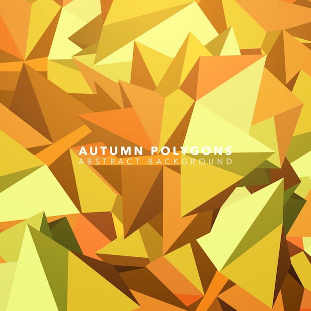 Vetor grátis abstract polygon autumn background