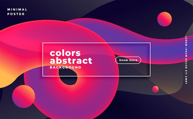 Abstrato 3d onda movimento fluido banner em cores vibrantes