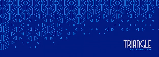 Abstrato azul triângulo linha padrão banner design