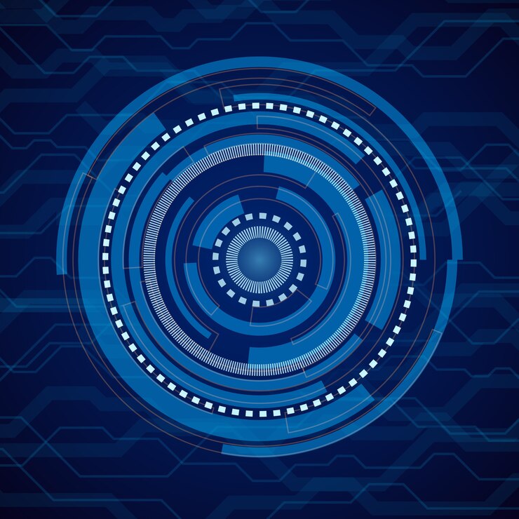 Vetor grátis abstrato base de tecnologia de internet azul. sistema futurista eletrônico digital