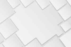 Vetor grátis abstrato branco em estilo de papel 3d