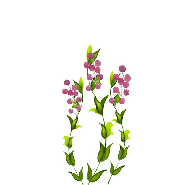 Abstrato buquê de flores rosa verde aquarela ilustração de fundo de alta resolução Foto gratuita