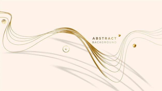 Abstrato dourado brilhante brilhante onda linhas arte efeito de fundo vector. Uso para design moderno, capa, cartaz, modelo, folheto, decorado, folheto, banner.