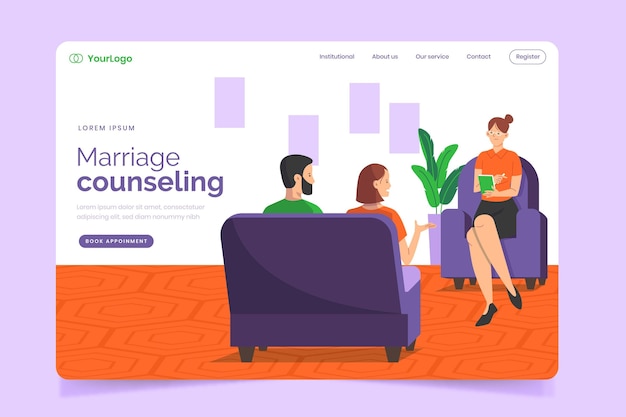 Aconselhamento matrimonial - landing page