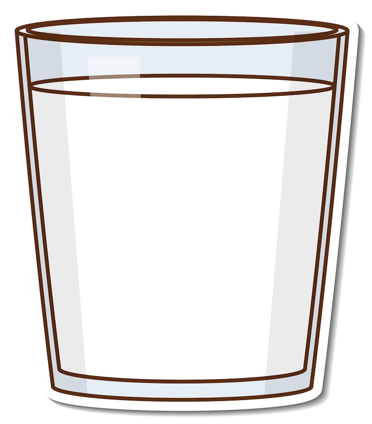 Vetor grátis adesivo copo de suco de laranja em fundo branco