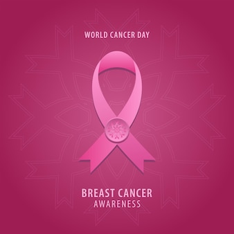 Adesivo de banner em formato de banner para a consciência do câncer de mama