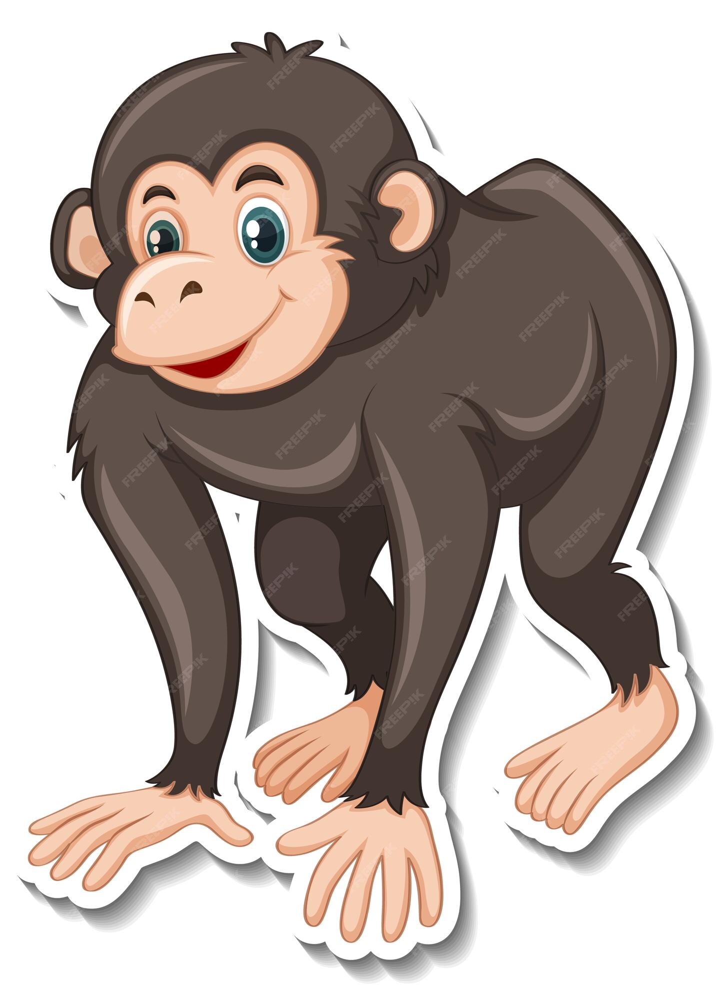 Vetores de Adesivo De Um Macaco Louco Dos Desenhos Animados e mais imagens  de Animal - Animal, Arte, Clip Art - iStock