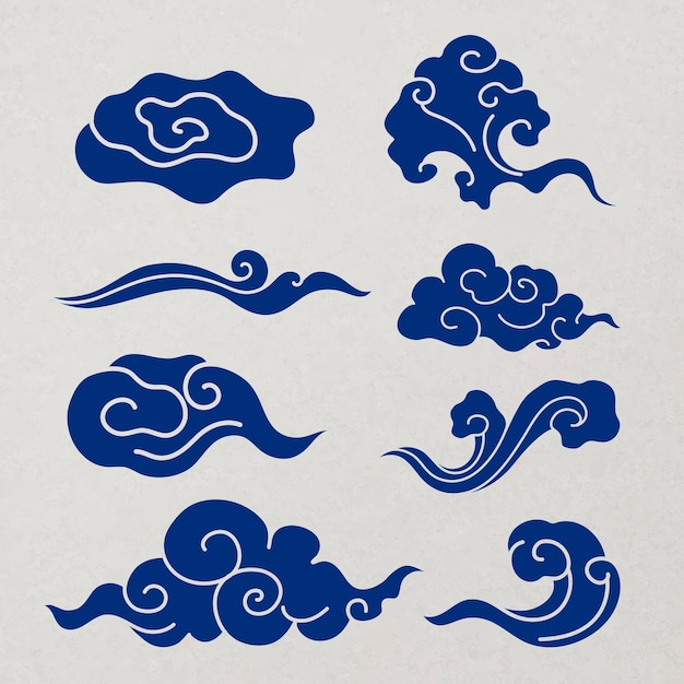 Modelo De Ilustração Do Vetor De Logotipo Das Nuvens Chinesas. Ilustração  do Vetor - Ilustração de nuvens, sinal: 226435561