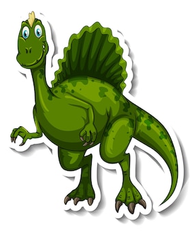 Adesivo de personagem de desenho animado de dinossauro spinosaurus