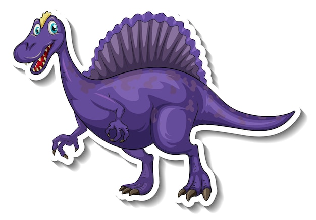 Adesivo de personagem de desenho animado de dinossauro Spinosaurus