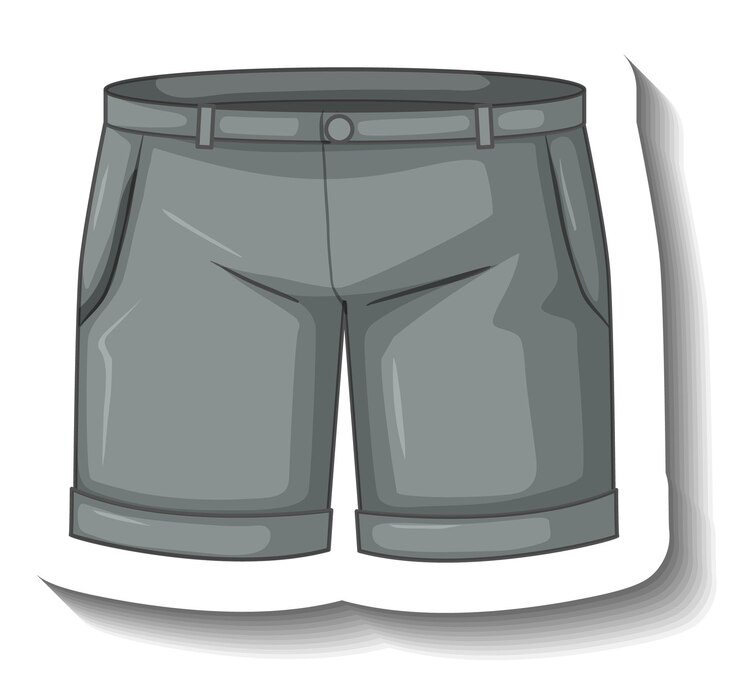 Vetor grátis adesivo de shorts jeans de desenho animado