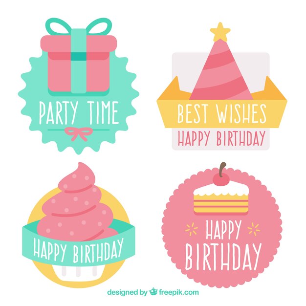 Adesivos decorativos de aniversário