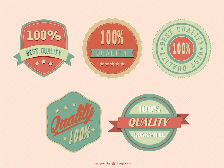 Vetor grátis adesivos retro definidos