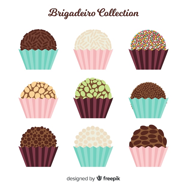 Adorável coleção de brigadeiro