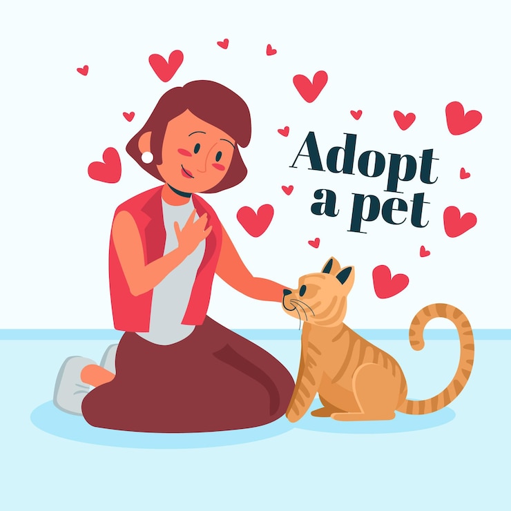 Vetor grátis adote um conceito de animal de estimação