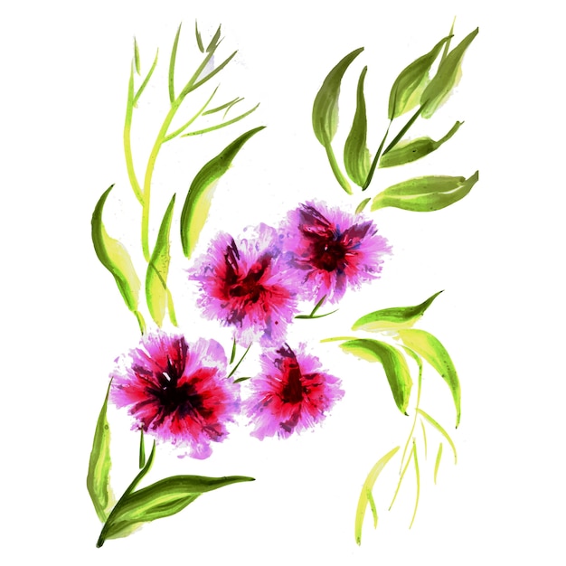Aguarela Valentine Floral Background
