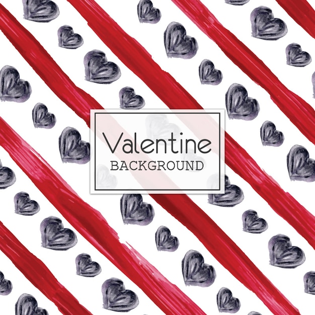 Aguarela valentine heart and lines background