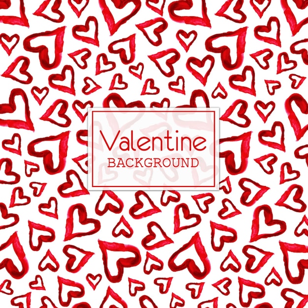 Vetor grátis aguarela valentine heart shape background