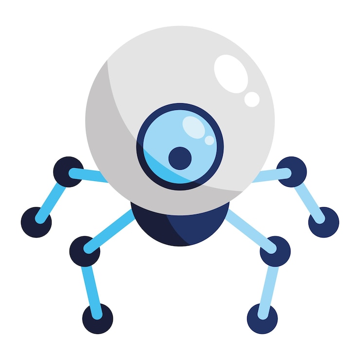 Vetor grátis ai robô com forma de aranha