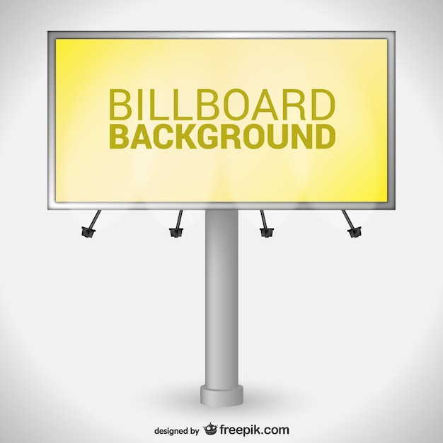 Vetor grátis amarelo billboard vector