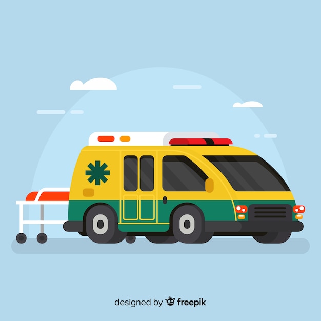 Vetor grátis ambulância