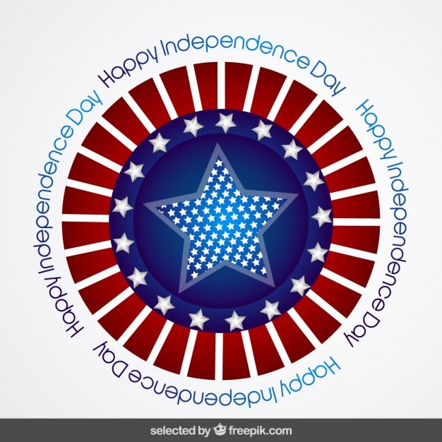 Vetor grátis américa dia da independência badge