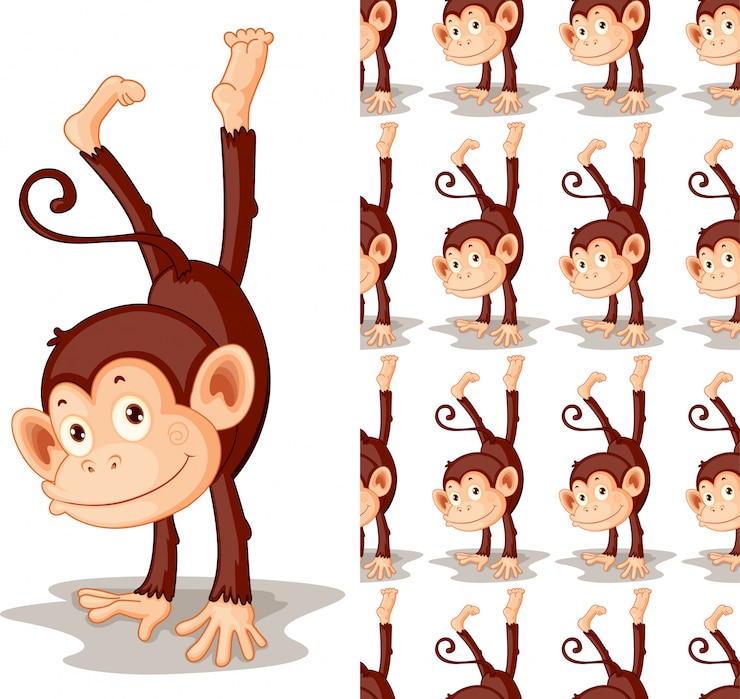 Vetor grátis animal macaco isolado dos desenhos animados