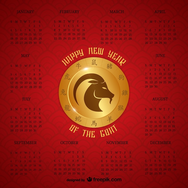 Ano chinês do calendário goat