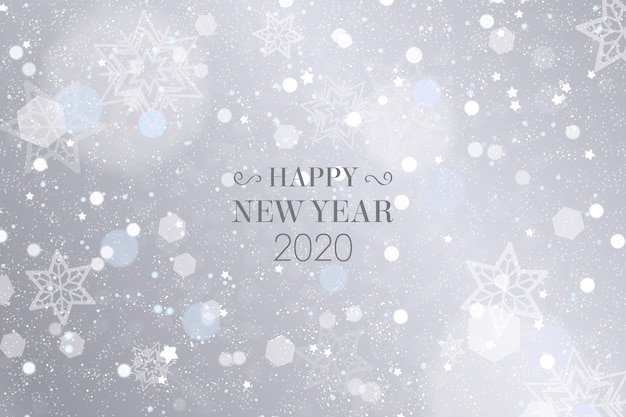 Ano novo de prata 2020 papel de parede