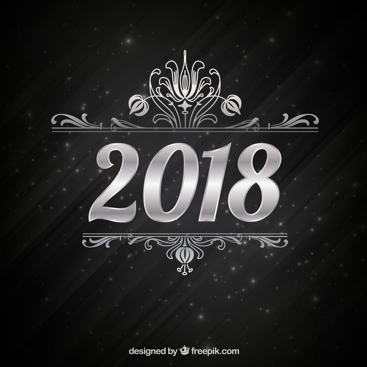 Vetor grátis antecedentes abstratos do novo ano de 2018