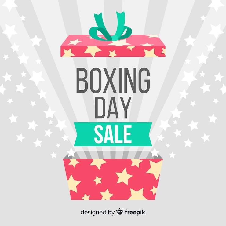 Vetor grátis antecedentes da venda de boxing day