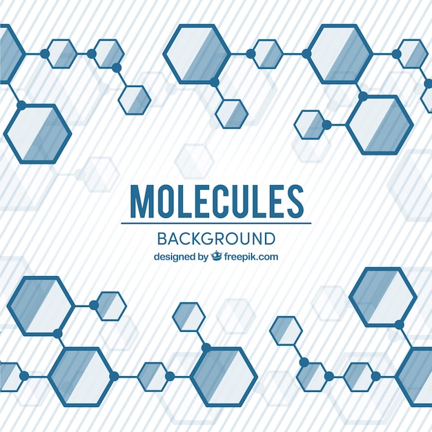 Antecedentes de estruturas hexagonais de moléculas em design plano